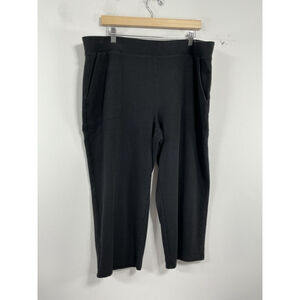 Womans Talbots Relaxed Pullon Capris XL Black